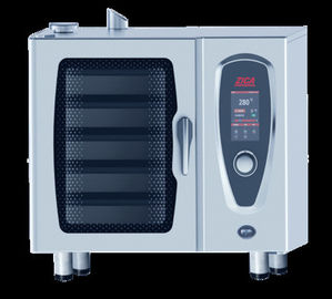 Commerciële Elektrische Combi-Oven 304 Roestvrij staal LCD van de 8 Duimkleur het Scherm