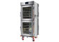 Food Warmer Showcase JUSTA Four Glass Door Movable Food Warmer Winkelwagen 10 Rekken