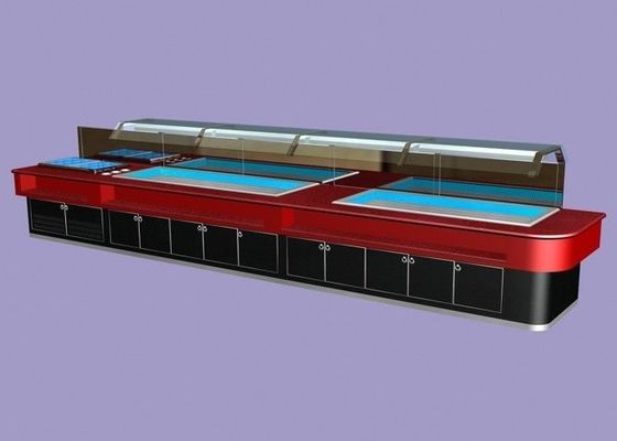 De marmeren Bar van de Sushisalade Tegen400l met LEIDEN Licht, Commercieel Buffetmateriaal