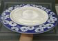 Dia. 27cm plateert het Witte Porselein de Ceramische Ronde Brede Rand van het Plaat Decoratieve Patroon
