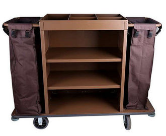 Hotel 3 - Tier Huishoudelijk karretje,6 &quot; PP Wielen IJzeren verf Bruin Ruimte Service apparatuur