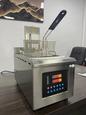 Multifunktioneel roestvrij staal deep fryer Automatisch opheffen olie frituurmachine Pot voor kip hakjes Frans frietjes Aardappel vis