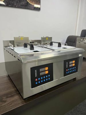 Multifunktioneel roestvrij staal deep fryer Automatisch opheffen olie frituurmachine Pot voor kip hakjes Frans frietjes Aardappel vis